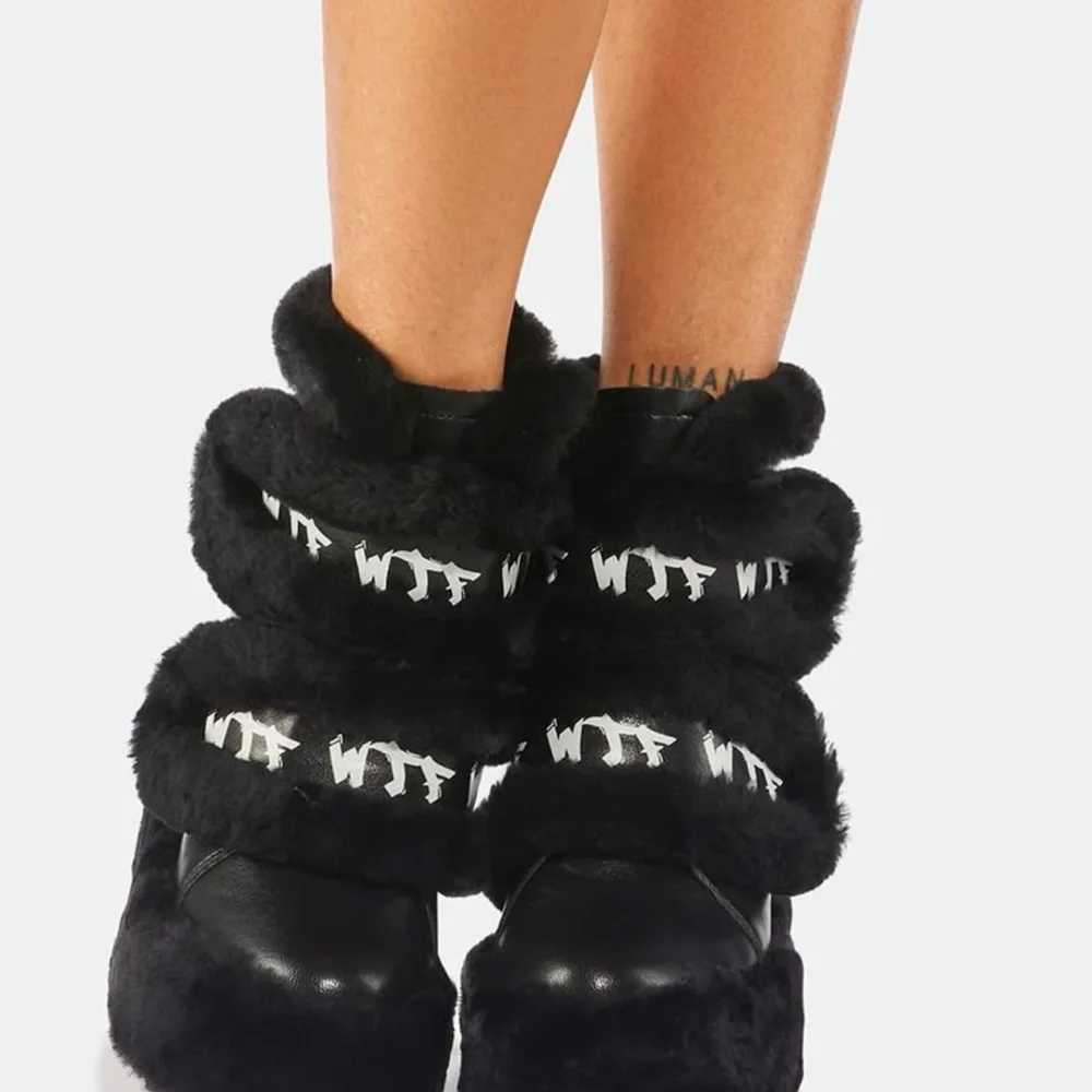 Anthony Wang DIZZY DREAM WEDGE BOOTS Fur-Lined size 6 women’s cute new